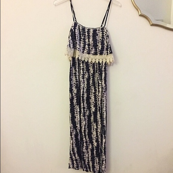Tie dye print maxi dress