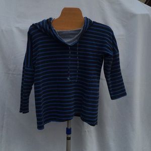 Blue and black striped long sleeve