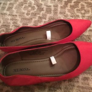 Red Merona flats