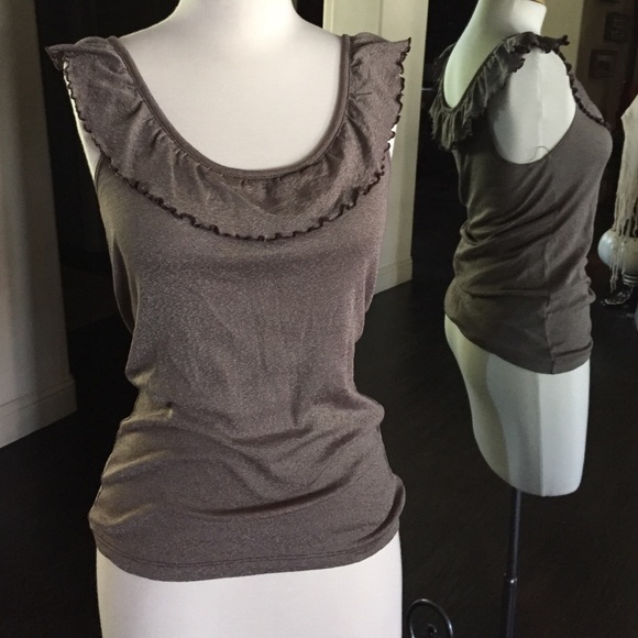 Michael stars flutter collar tank top
