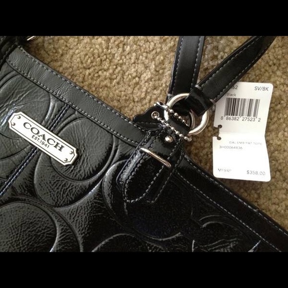 Coach new purse black leather - Picture 2 of 2
