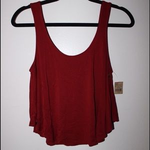 American Eagle Red Flowy Tank Top