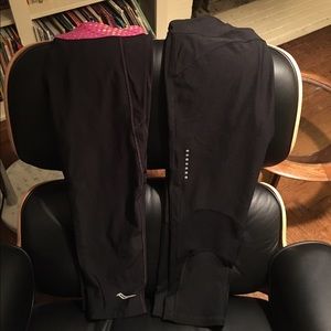 Two pairs running capris