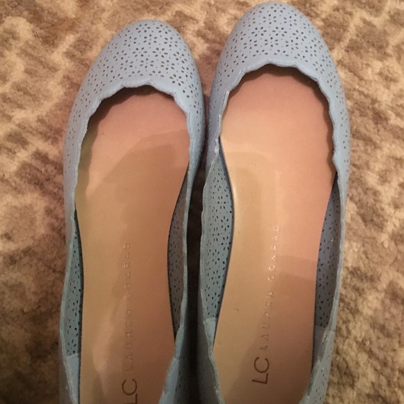 Light blue ballet flats