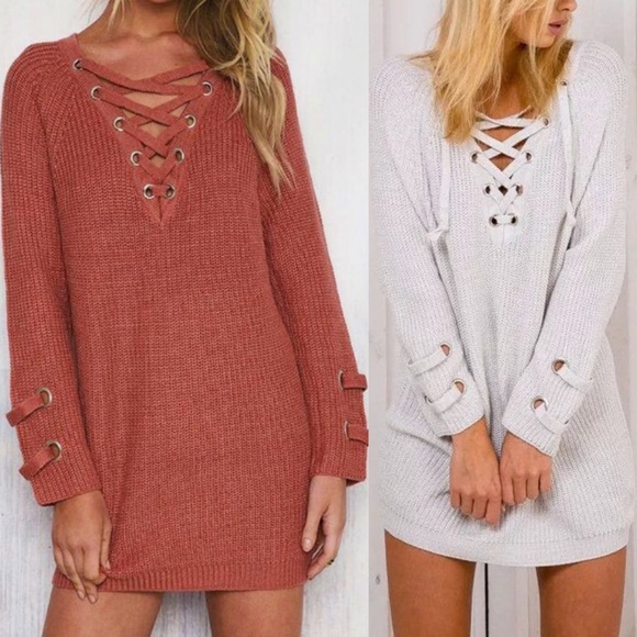 🆕ALIA solid sweater tunic top - MARSALA - Picture 3 of 4