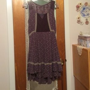 Miss Me Juniors Mauve High-Low Ruffle Boho Dress S