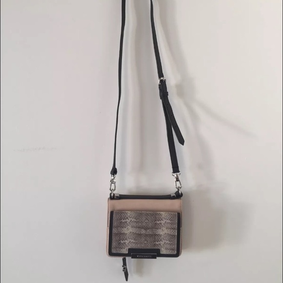 Vince Camuto pink and back small cross body bag