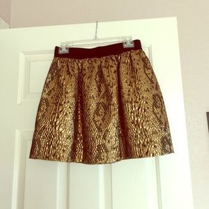 Victoria's Secret gold snake print skirt