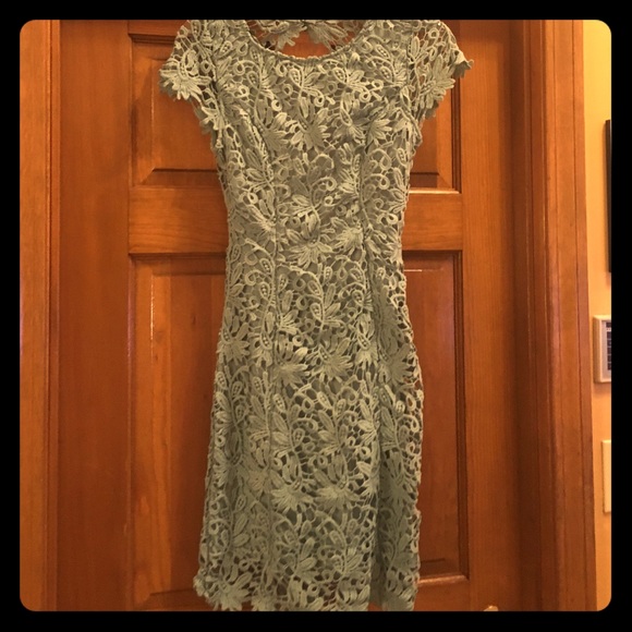Open Back Sage Lace Dress!