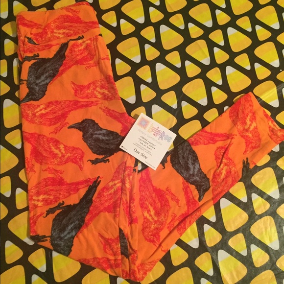 LulaRoe Halloween Raven OS leggings