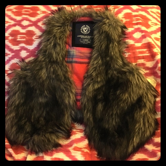 American eagle fur vest
