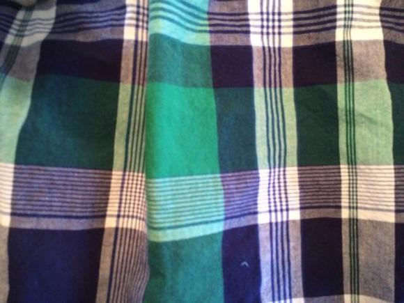 Green blue plaid long sleeve - Picture 2 of 4