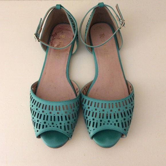 Turquoise Flats w/ Ankle Strap