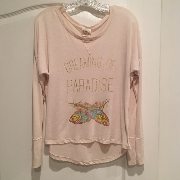 Belle Du Jour Tops - Dreaming of Paradise Long Sleeve Tee