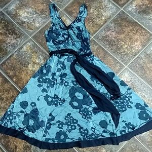 Beautiful silk blue floral dress