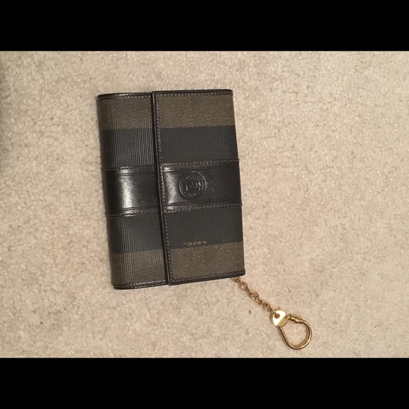 Fendi pouch with keychain attachment