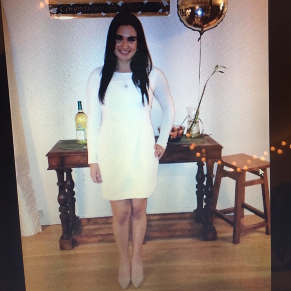 White Bebe long sleeve dress - Picture 2 of 3