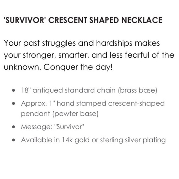 ❗LAST 1❗ Alisa Michelle "Survivor" Gold Necklace - Picture 2 of 2