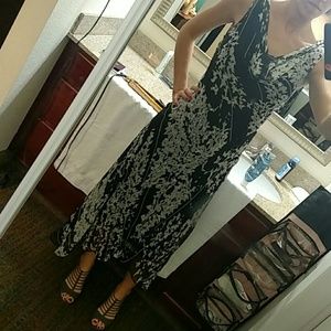 Black and gray long dress
