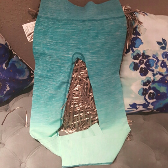 Ombre Leggings- Full Length- TEAL - Picture 3 of 4