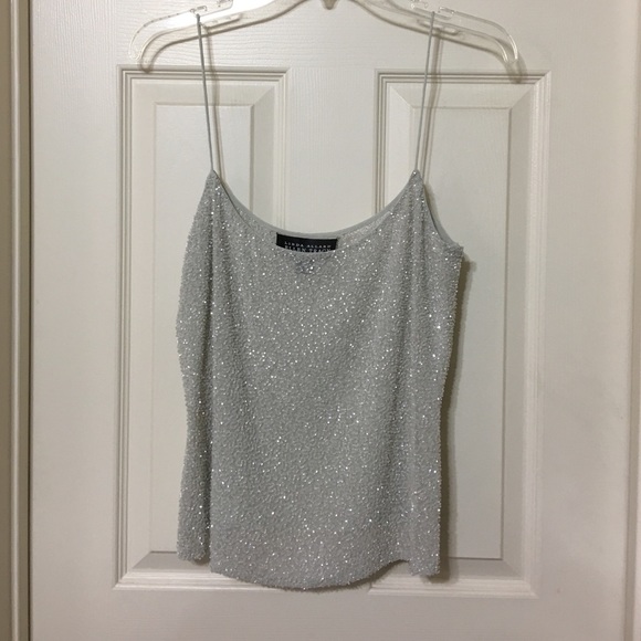 Linda Allard Ellen Tracy 100% Silk Beaded Top