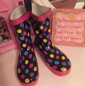 Chattie's Polka Dot Rain Boots