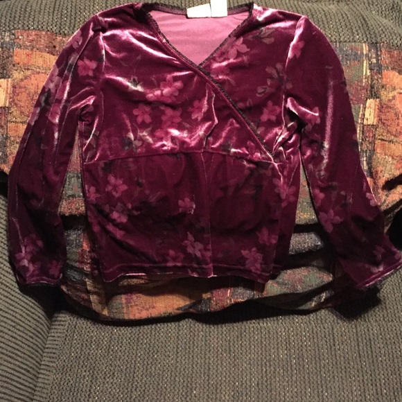 KC Parker Passion Purple Velour Blouse