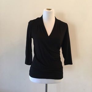 Ann Taylor Black V-Neck Top