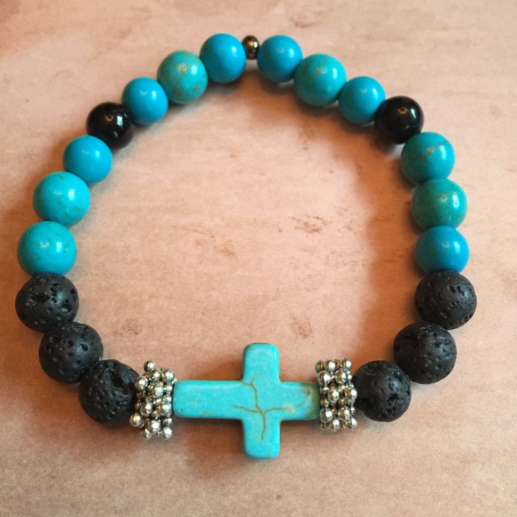 Aromatherapy Cross Bracelet