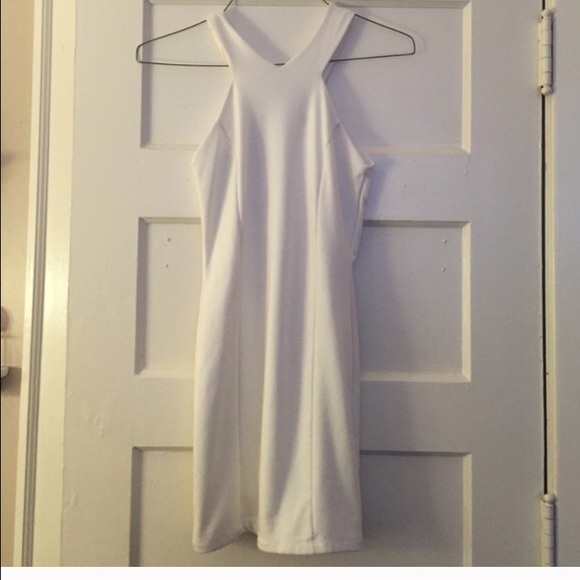 Lulus Dresses & Skirts - NWOT Lulu's white high halter bodycon dress