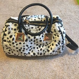 Adrienne Landau faux fur handbag