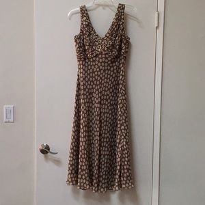 Adriana Papell Silk Polka Dot Dress