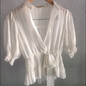 Forever 21 white billowy top