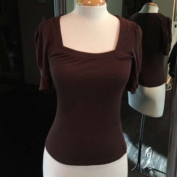 ANTHROPOLOGIE brown blouse (xs)
