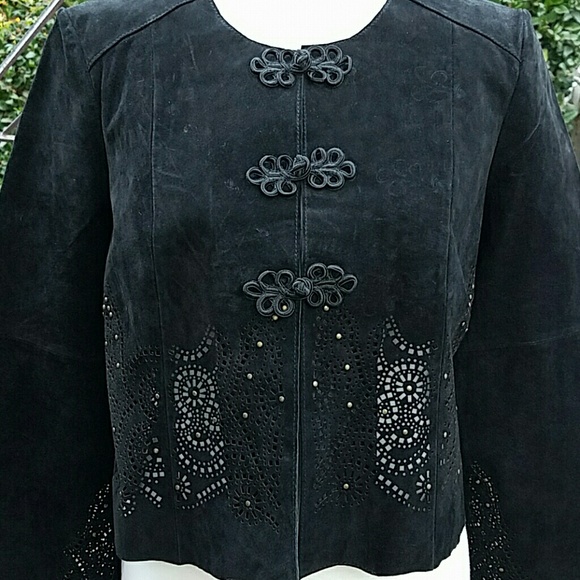 Laser Cut Suede Jacket - Picture 2 of 4