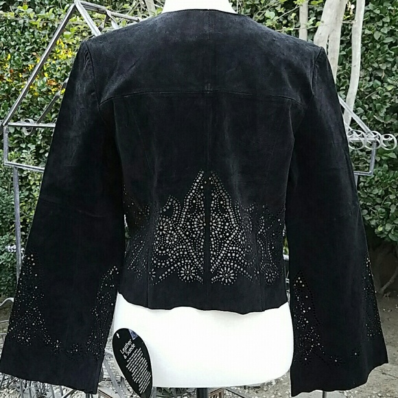 Laser Cut Suede Jacket - Picture 3 of 4