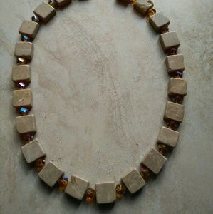 Stone and Glass Necklace