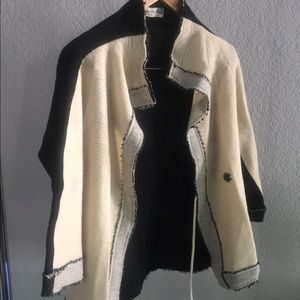 Back and cream Anthropologie sweater