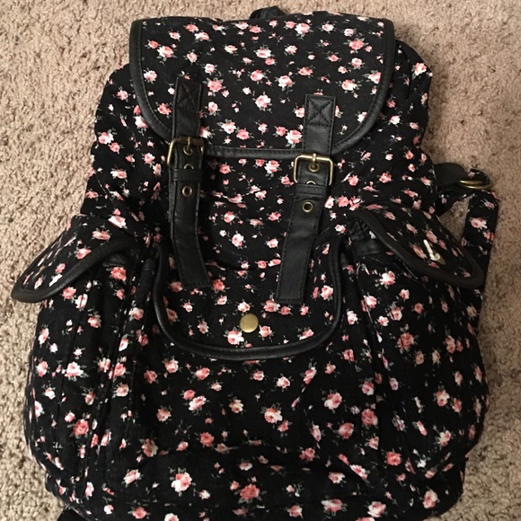 Floral print backpack