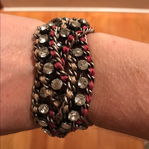 Loft braided crystal bracelet