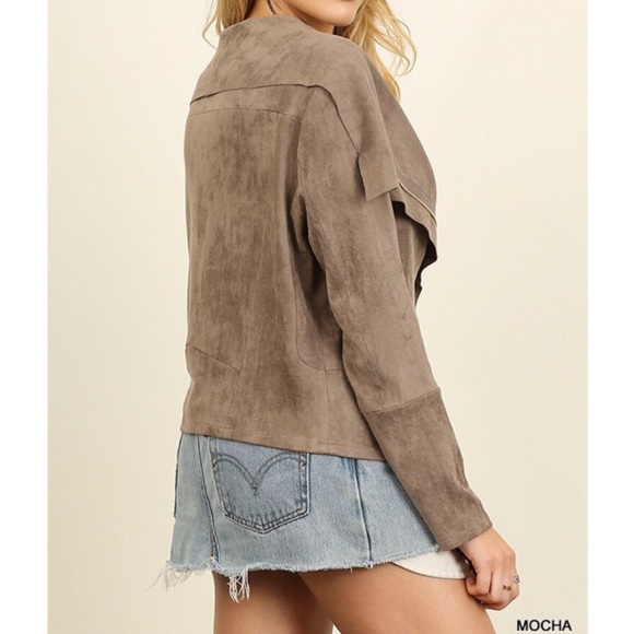 ❗LAST❗Suede moto zip up boho chic jacket - Picture 3 of 4