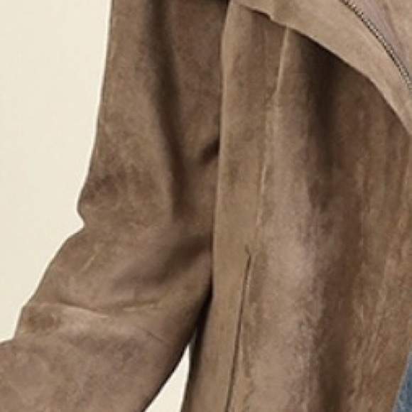 ❗LAST❗Suede moto zip up boho chic jacket - Picture 4 of 4