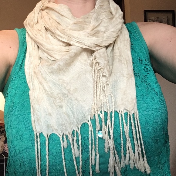 Cream paisley scarf