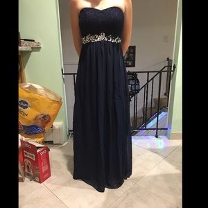 Blue long dress
