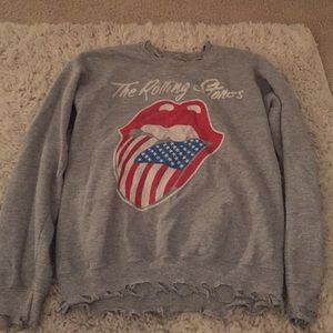 Distressed Rolling Stones Sweatshirt