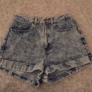 American Apparel Acid Washed Denim Shorts