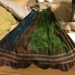 Maxi corduroy skirt.