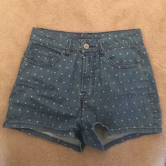 High Waisted Polkadot Shorts