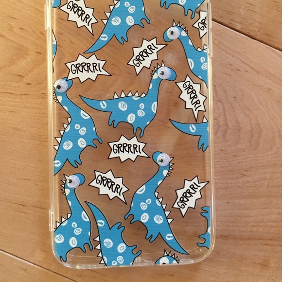 🆕 iPhone 7 / 8 Blue Dino Wiggly Eyes Case - Picture 2 of 3
