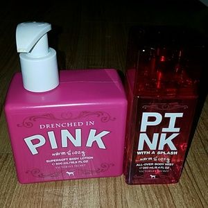 Drenched in PINk warm & cozy body lotion and mist